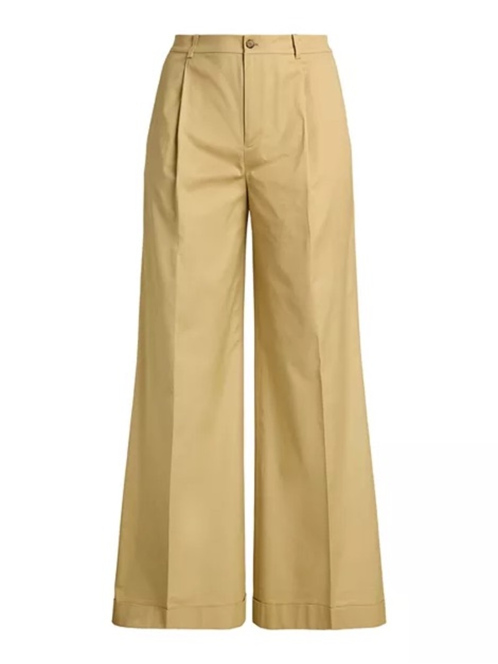Lauren Ralph Lauren Wide-Leg High-Waist Pants in Tan